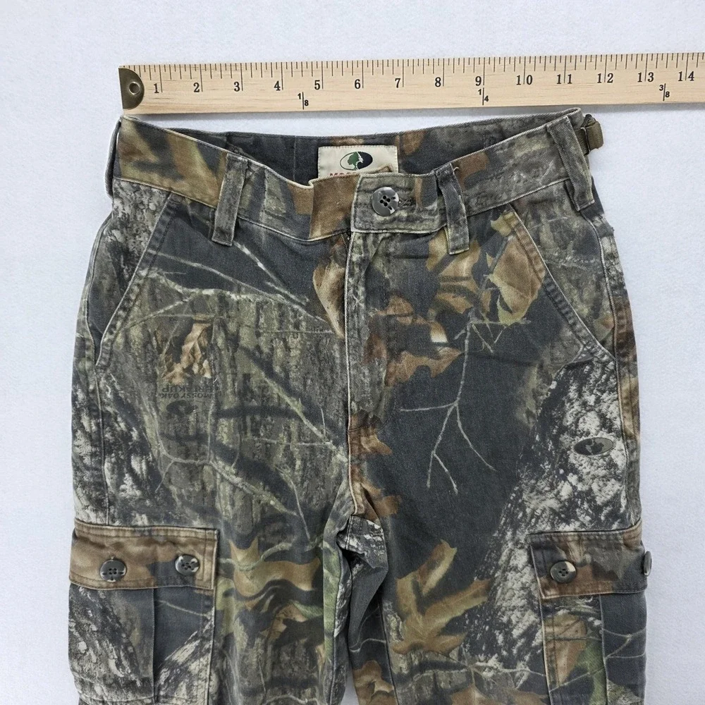 Mossy Oak Camo Cargo Pants Youth Small Explorer Hunting Camouflage 0054